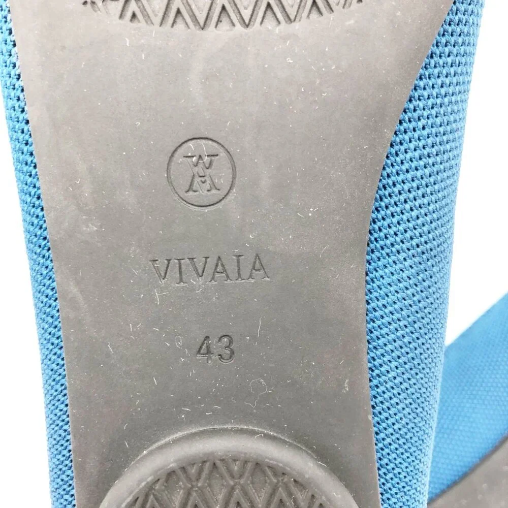 VIVAIA Shoes Womens 12 Tamia Beatrice Round Toe Ballet Flats Marine Blue Knit